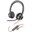 Plantronics Blackwire 8225 Headset Zwart/Rood