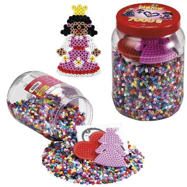 Hama Strijkkralen Multicolor met Prinses-en Hartplaat 7000 Stuks