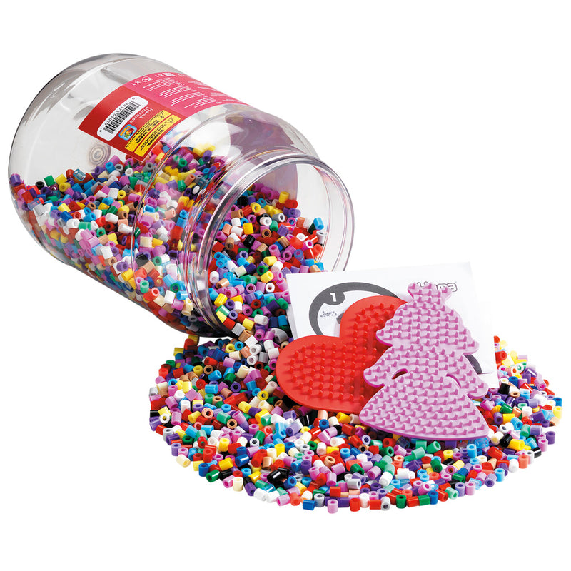 Hama Strijkkralen Multicolor met Prinses-en Hartplaat 7000 Stuks