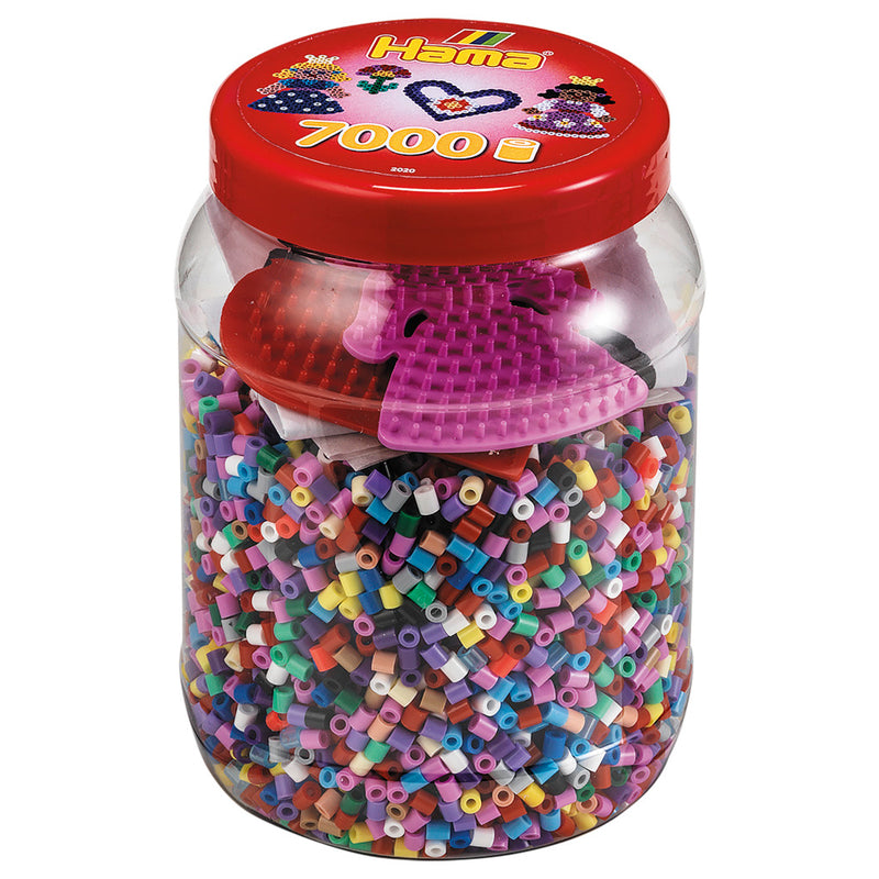 Hama Strijkkralen Multicolor met Prinses-en Hartplaat 7000 Stuks