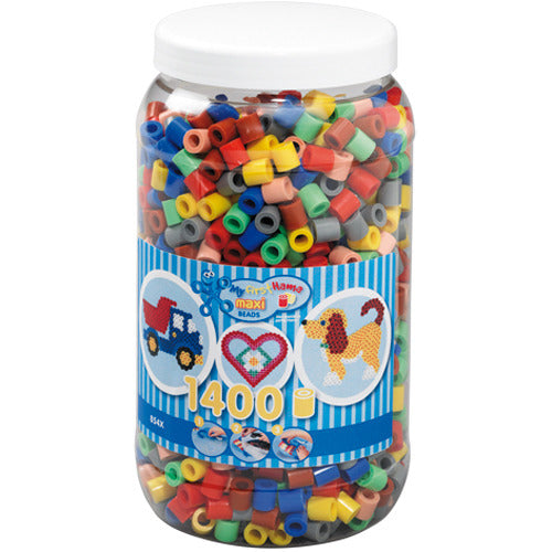 Hama Maxi Strijkkralen Pot Mix 1400 Stuks