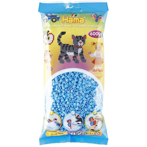 Hama Strijkkralen 6000 Stuks Pastel Blauw