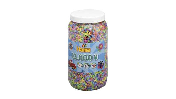 Hama Strijkkralen in Pot - Pastelmix (050), 13.000st.