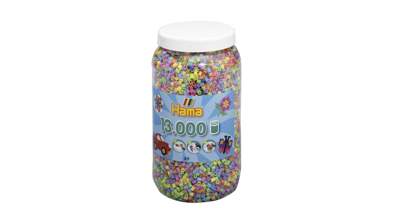 Hama Strijkkralen in Pot - Pastelmix (050), 13.000st.