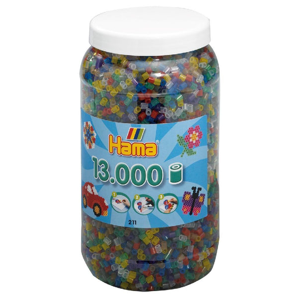 Hama Strijkkralen in Pot - Transparantmix (053), 13.000st.