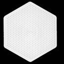 Hama Strijkkralen Grondplaat Hama Zeshoek Groot Wit