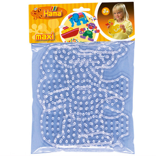 Hama Maxi Strijkkralen Grondplaat Olifant + Teddybeer