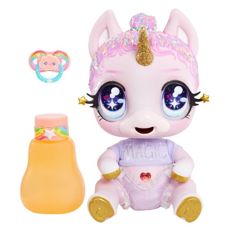 Glitter Babyz Unicorn Pink Rainbow + Accessoires