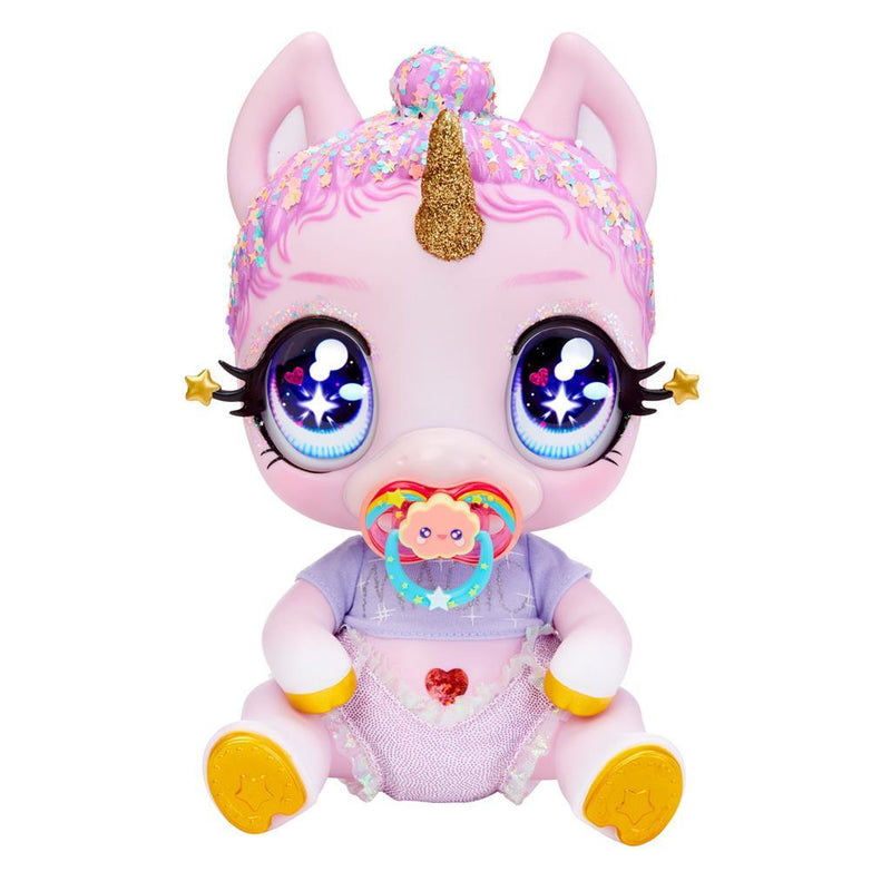 Glitter Babyz Unicorn Pink Rainbow + Accessoires