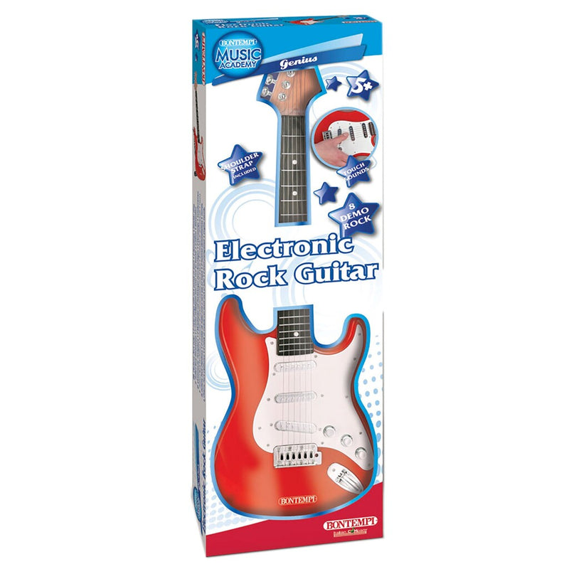 Bontempi Elektrische Gitaar Rood met Gitaarband