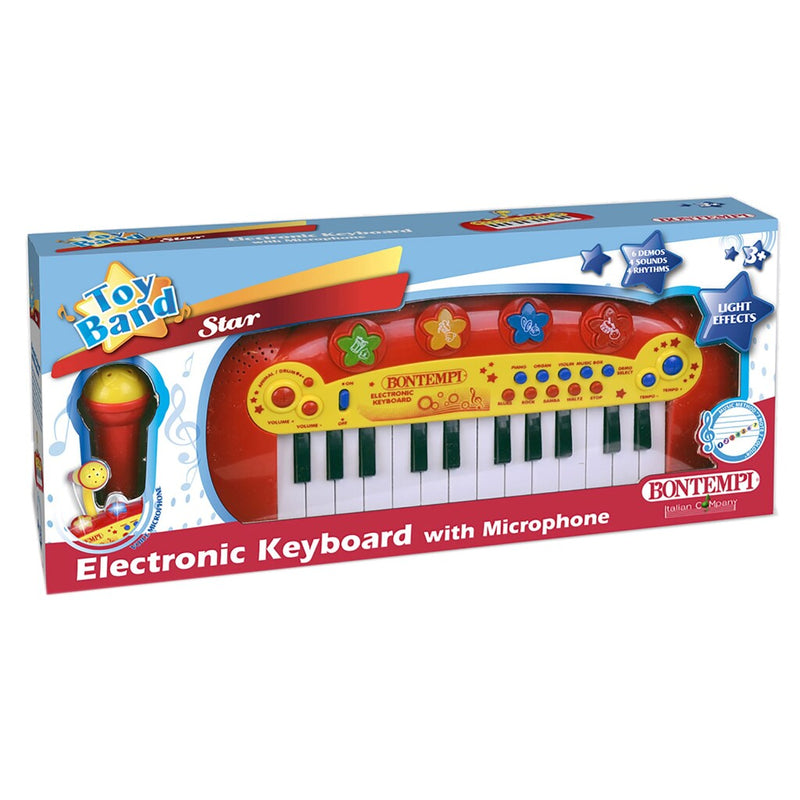 Bontempi Keyboard met Microfoon en 24 Toetsen + Licht