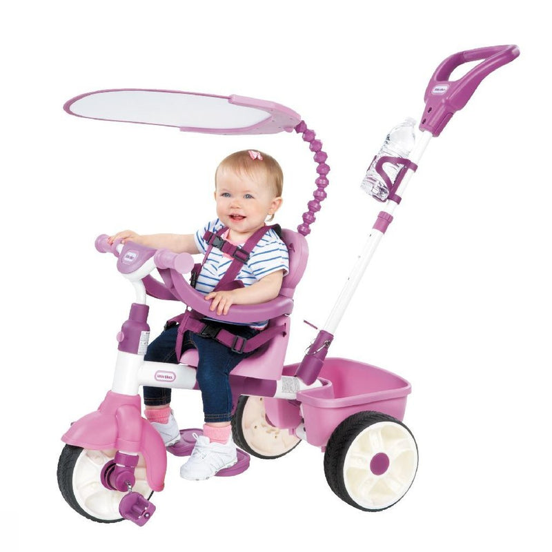 Little Tikes 4in1 Driewieler met Zonnescherm 50,8x113x100 cm Roze