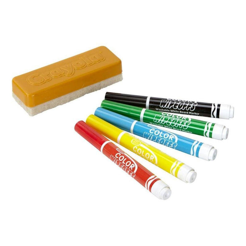 Crayola Dry Wipeoffs Stiften met Wisser, 5st.