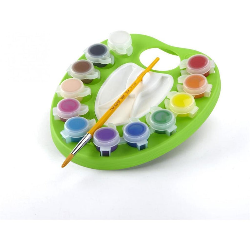 Crayola Uitwasbare Kinderverf Palette 12 Kleuren + Kwast