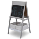 Delta Children TE87600GN-026 Houten Dubbelzijdig Krijtbord/Whiteboard + Papierrol Grijs