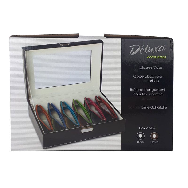 Brillen Opbergdoos voor 6 brillen - Lederlook