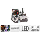 Kersthuisje met LED Verlichting en beweging - op batterijen