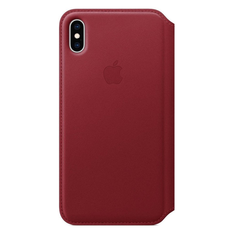 Apple iPhone XS Max Leren Folio Case Rood