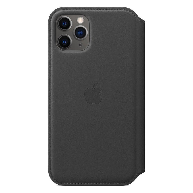 Apple iPhone 11 Pro Leren Folio Case Zwart