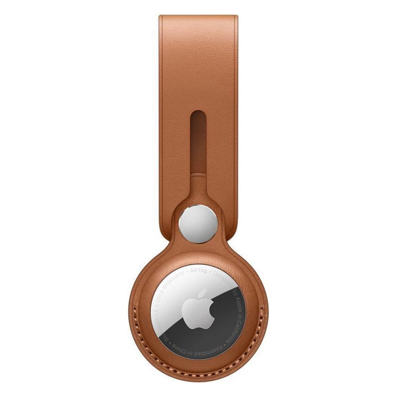 Apple AirTag Loop Leren Sleutelhanger Bruin