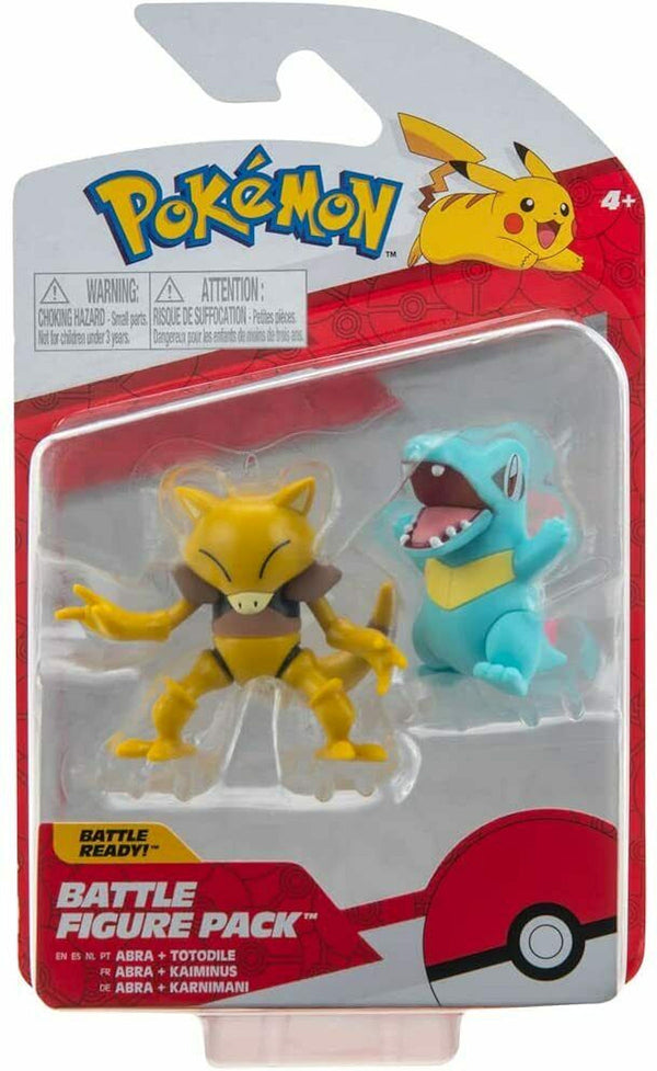 Pokemon Battle Figure 2-Pack Totodile  AND  Abra