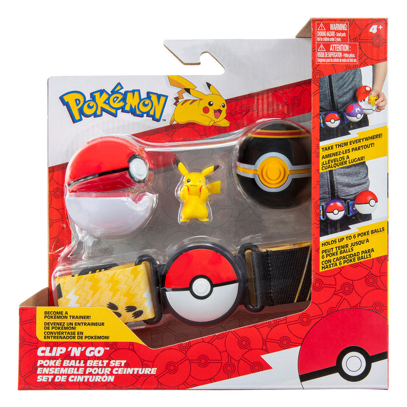 Pokémon Clip n Go Ball Belt Set Pikachu