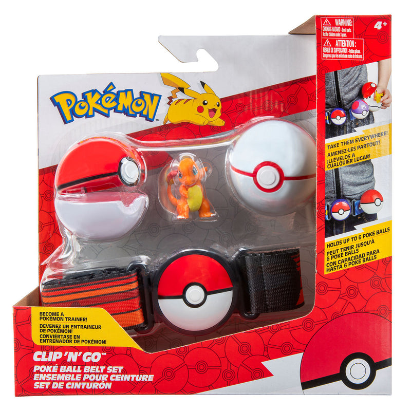 Pokémon Clip n Go Ball Belt Set Charmander