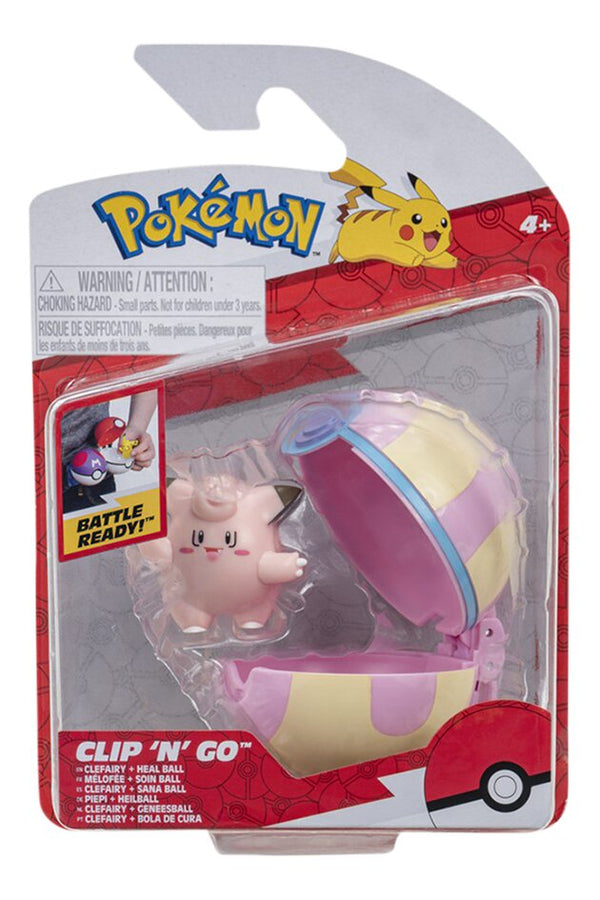 Pokemon Clip  AND apos;n Go Clefairy heal Ball