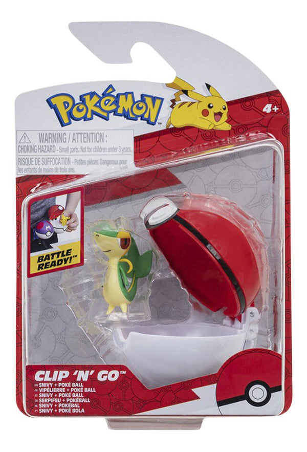 Pokemon Clip  AND apos;n Go Snivy Poke Ball