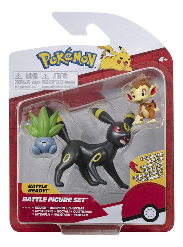 Pokemon Battle Figure  set -Chimchar, Oddish, Umbreon