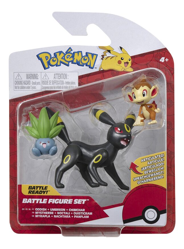 Pokemon Battle Figure  set -Chimchar, Oddish, Umbreon