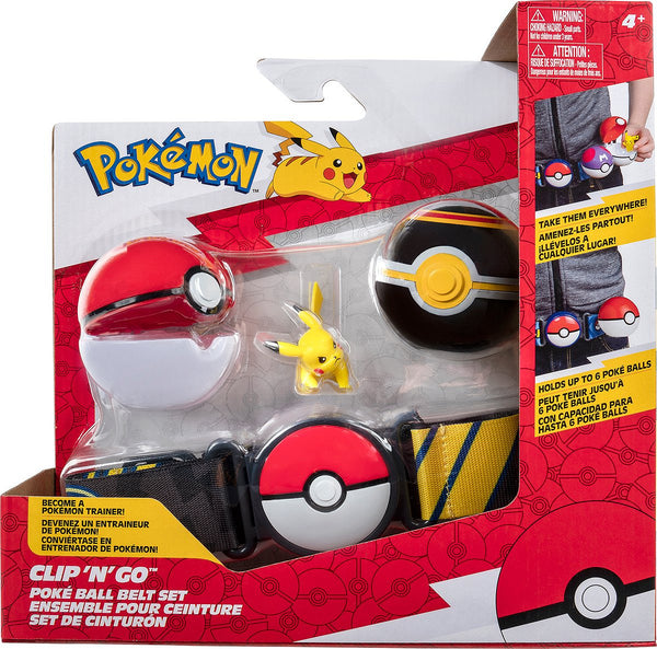 Pokemon Clip N Go Pokeball Riem Speelset - Pikachu