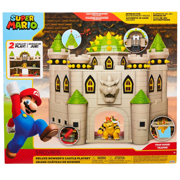 Jakks Super Mario Mega Kasteel Bowser met Figuurtje + Geluid