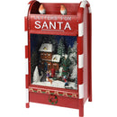 Kerst Postbus - met verlichting - muziek - sneeuw