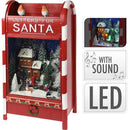 Kerst Postbus - met verlichting - muziek - sneeuw