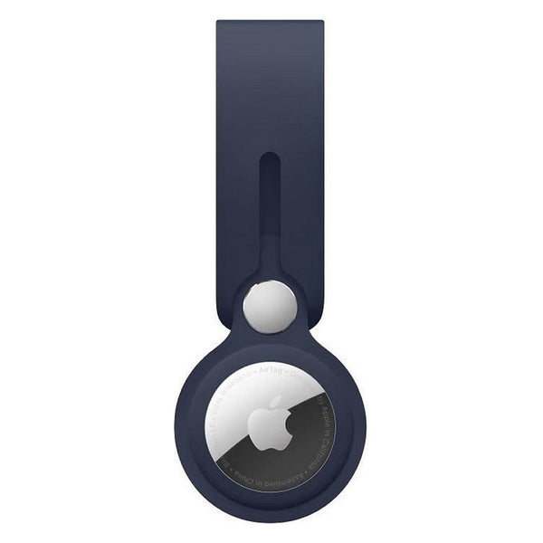 Apple AirTag Loop Leren Sleutelhanger Blauw