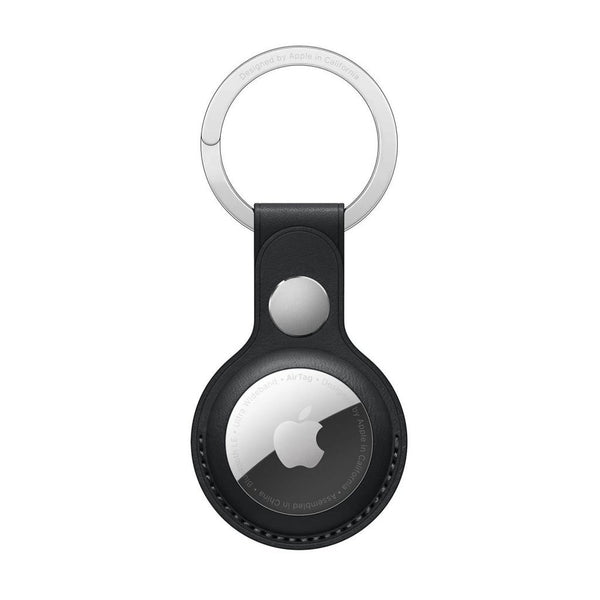 Apple AirTag Leren Sleutelhanger Zwart