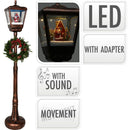 Kerst Lantaarnpaal - 188cm - met licht en geluid