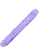 Doc Johnson - Crystal Jellies Jr. Double Dong - Paars