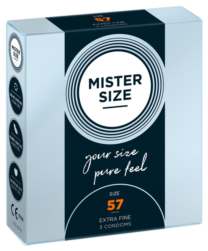 Mister Size 57mm pack of 3