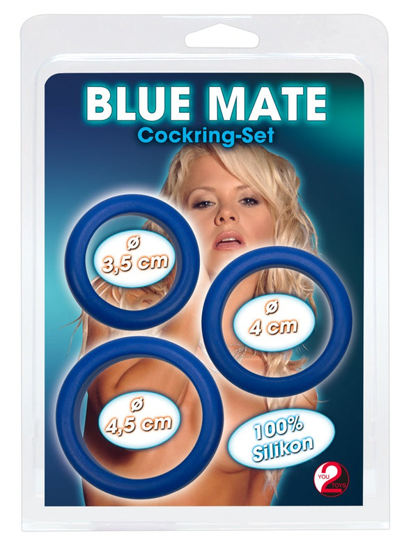 Blue Mate Cockring Set 3pcs