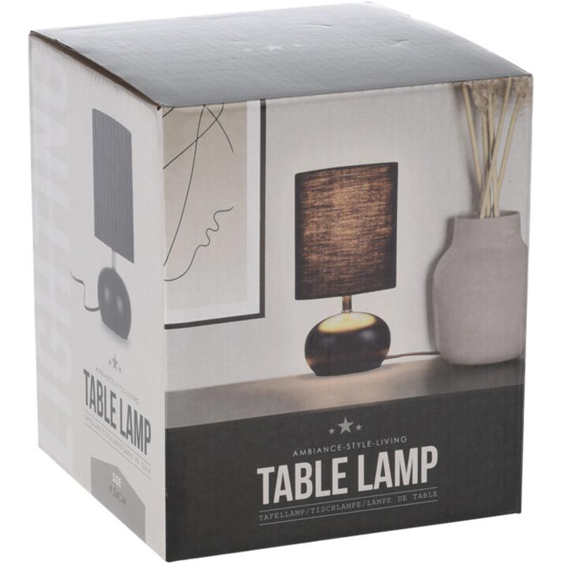 Tafellamp - 24 cm - zwart