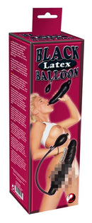 Infl. Dildo Black Latex Balloo