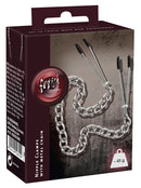 Metalen-Borstketting met tepelklemmen 42cm