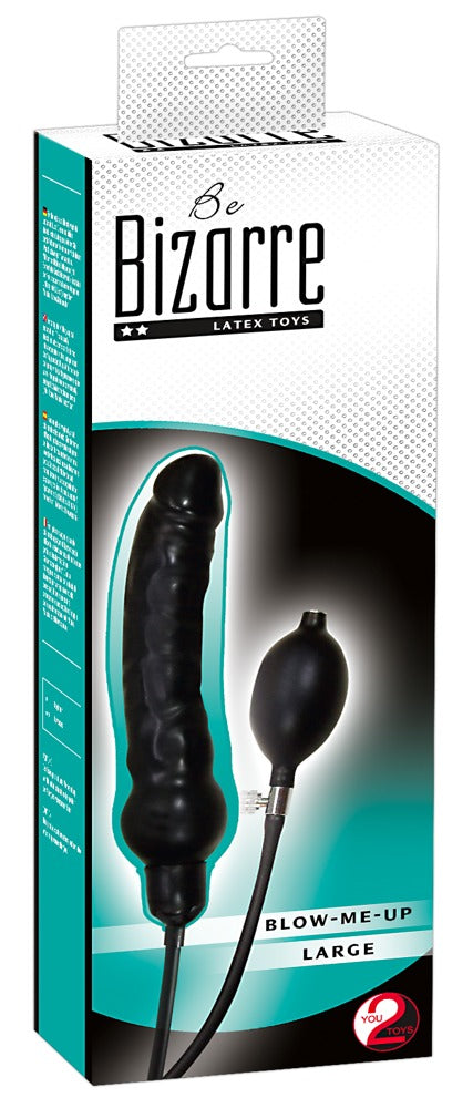 Blow me up Latex Dildo black