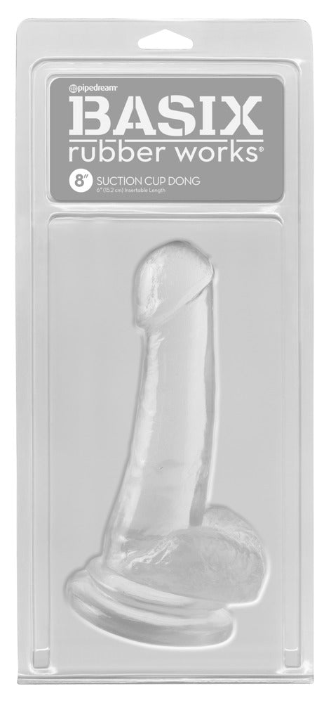 BRW 8" Suction Cup Dong Clear