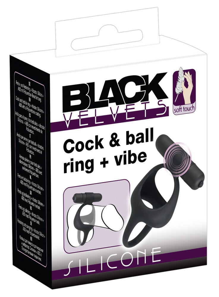 Black Velvets Cock + Ball Ring