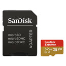 Sandisk MicroSDXC Extreme 32GB (A1/ V30/ U3/ UHS-I/ Cl.10/ R100/ W60)+Ad.Act.Cam
