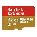 Sandisk MicroSDHC Extreme 32GB 100mb / 60mb,U3,V30,A1