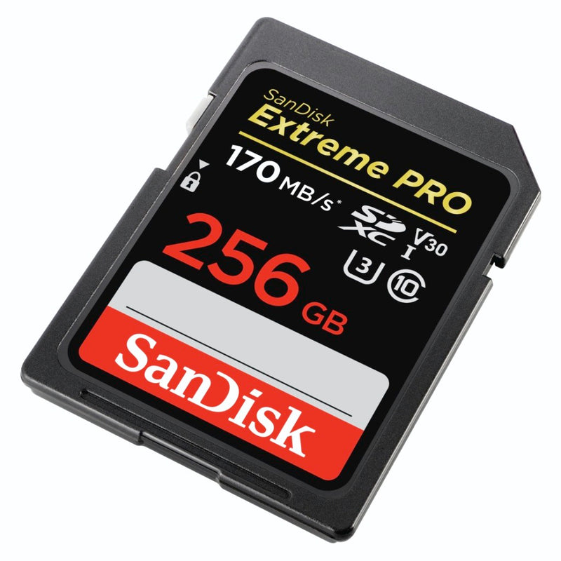 Sandisk SDXC Extreme Pro 256GB Video Speed Class V30 UHS Sp. Cl. U3,UHS-I,170MB/s